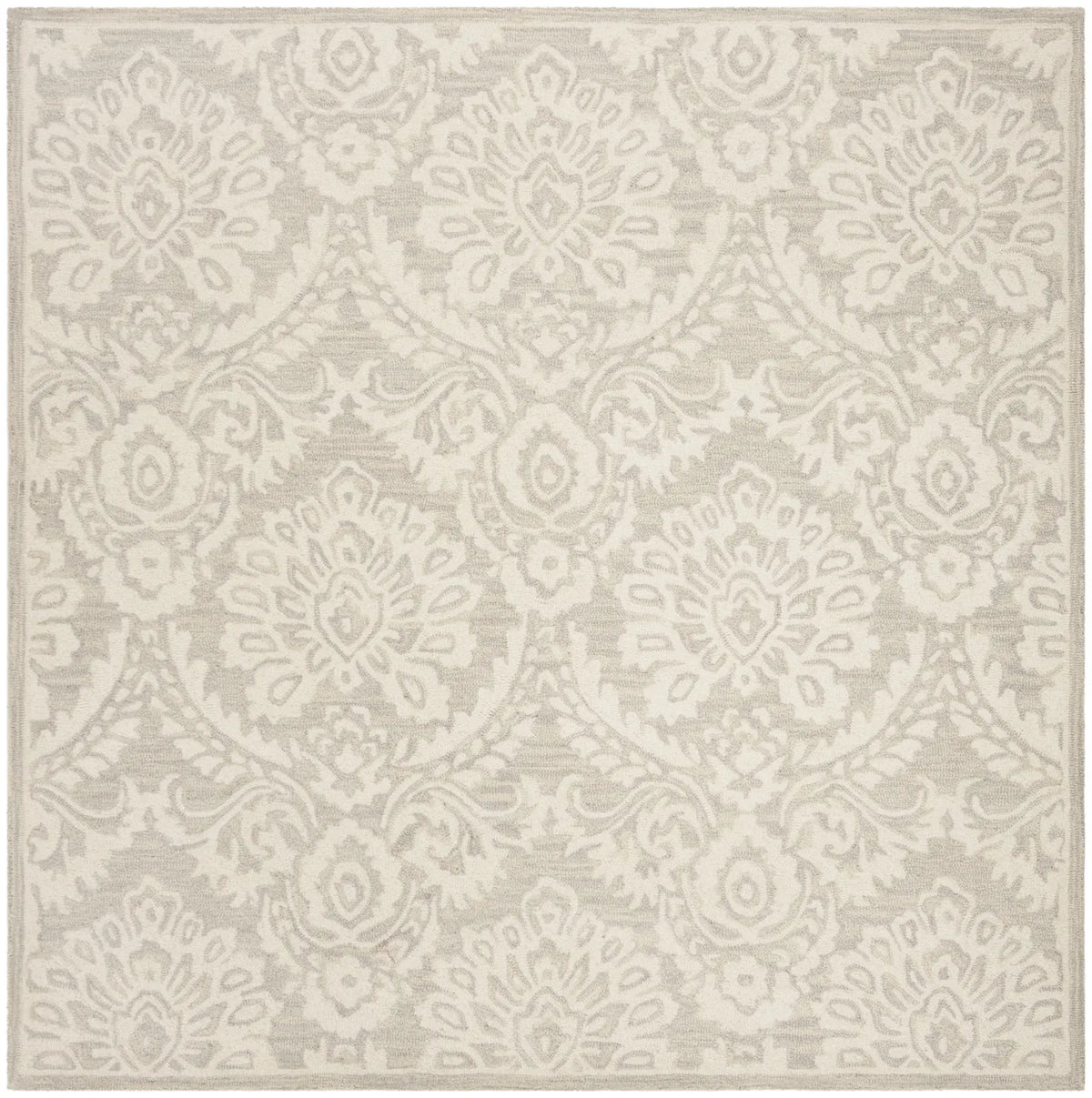 Safavieh Blossom 6'-0" x 6'-0" Rug in Silver / Ivory