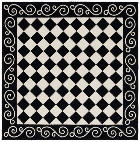 Safavieh Chelsea 6'-0" x 6'-0" Rug in Black / Ivory