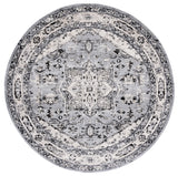 Safavieh Brentwood 6'-7" x 6'-7" Rug in Grey / Black