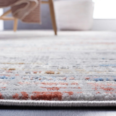Safavieh Shivan 100 4'-0" x 6'-0" Rug in Light Grey / Rust