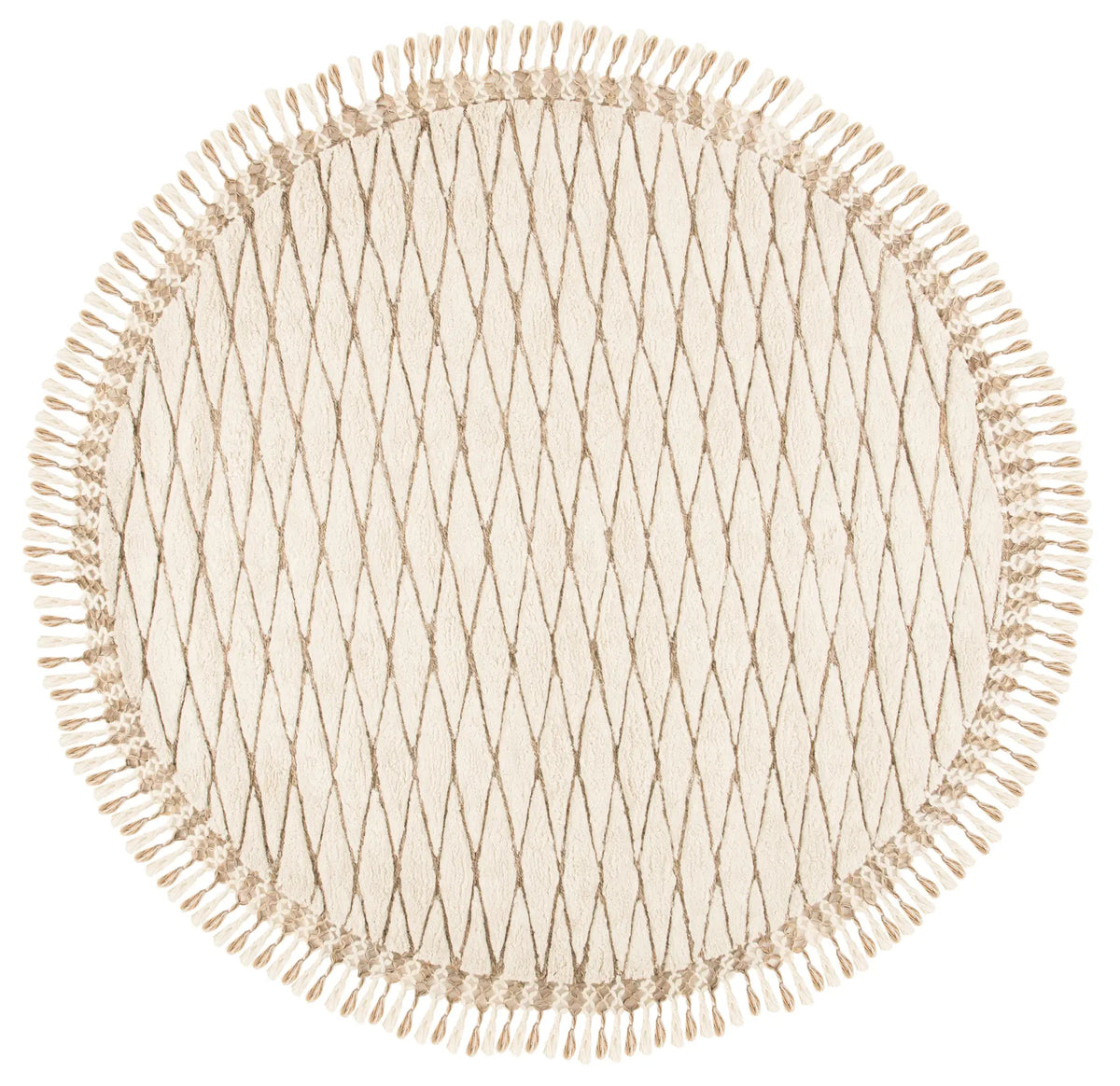Safavieh Casablanca 7'-0" x 7'-0" Rug in Ivory / Brown