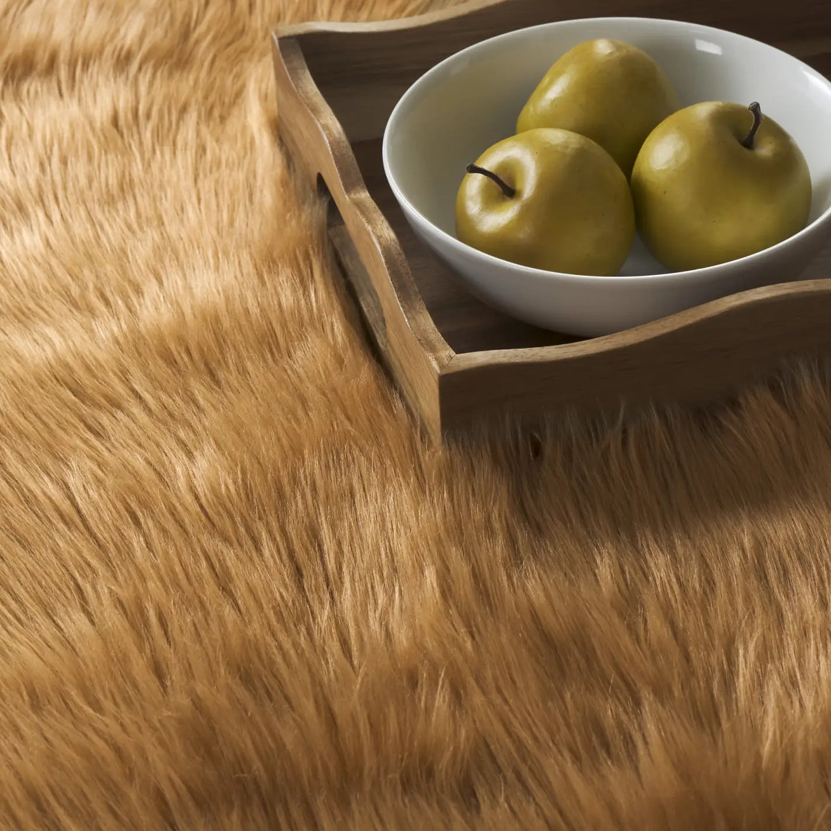 Safavieh Faux Sheep Skin 2'-0" x 3'-0" Rug in Camel