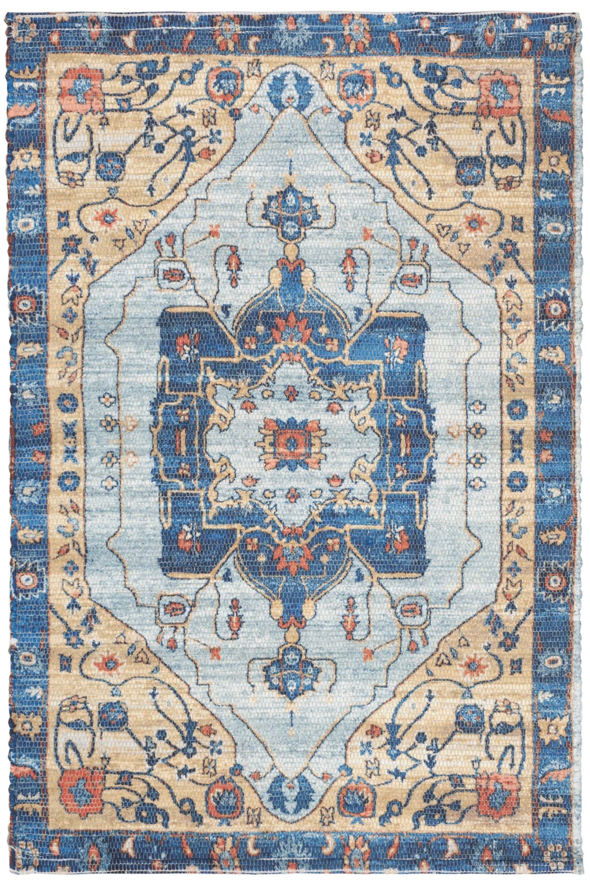 Safavieh Saffron 3'-0" x 5'-0" Rug in Turquoise / Navy