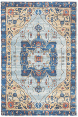 Safavieh Saffron 3'-0" x 5'-0" Rug in Turquoise / Navy