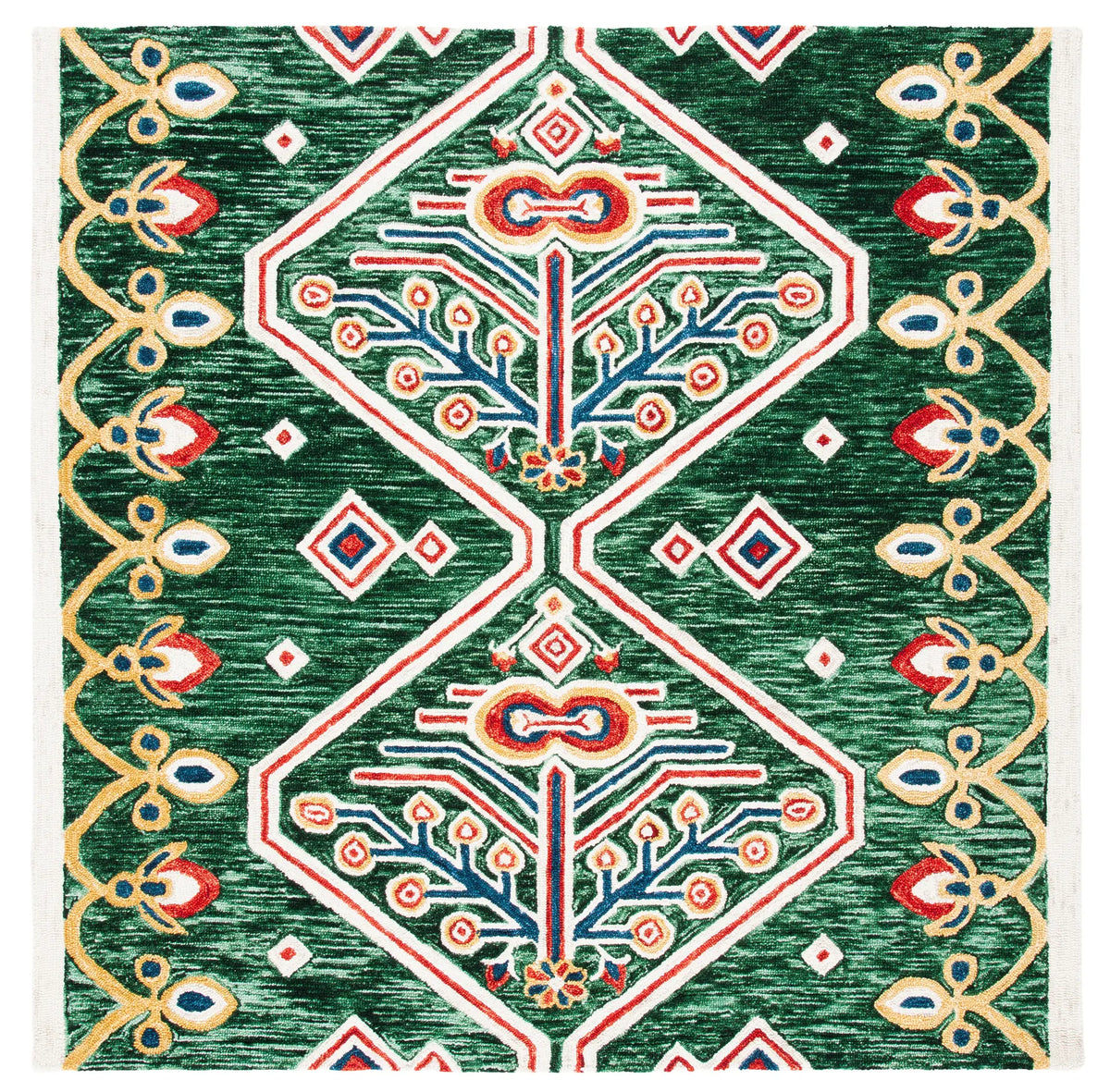 Safavieh Aspen 7'-0" x 7'-0" Rug in Green / Ivory