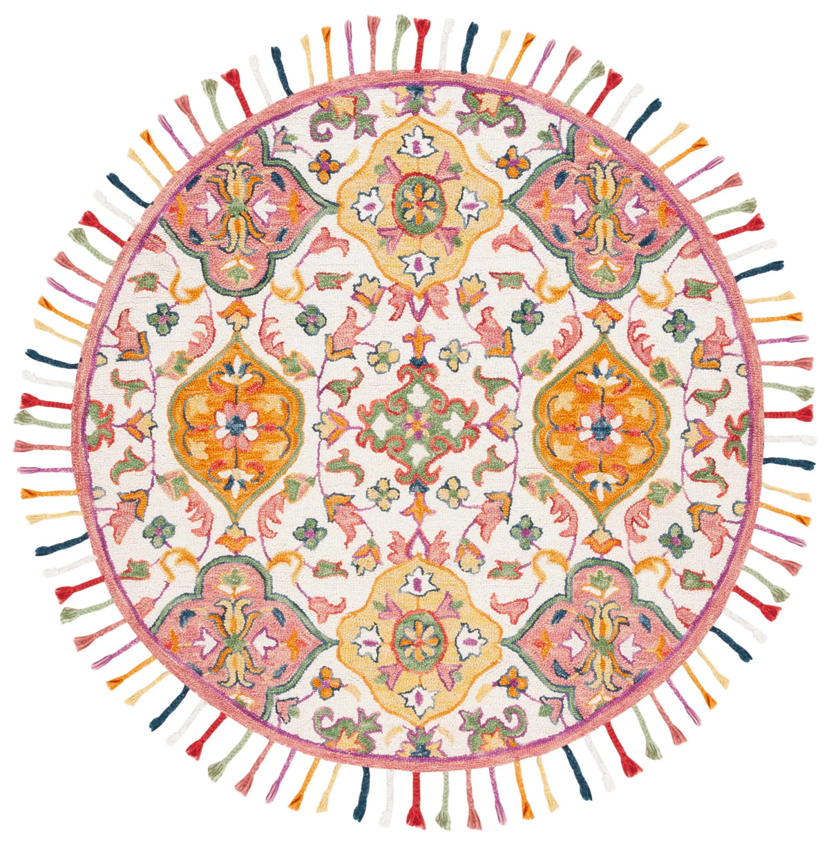 Safavieh Blossom 6'-0" x 6'-0" Rug in Ivory / Multi