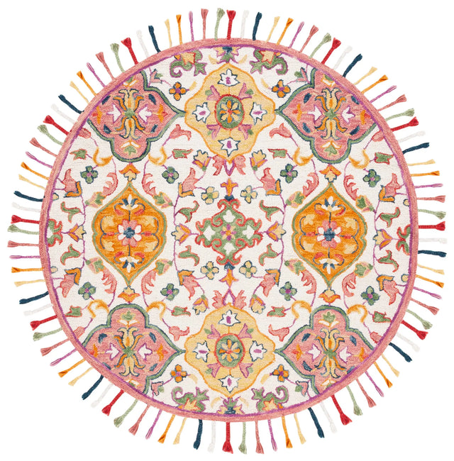 Safavieh Blossom 6'-0" x 6'-0" Rug in Ivory / Multi