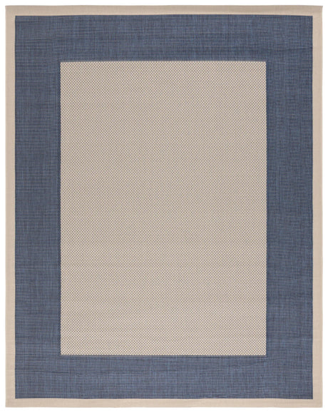 Safavieh Courtyard 10'-0" x 14'-0" Rug in Beige / Navy