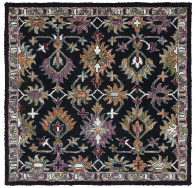 Safavieh Aspen 5'-0" x 5'-0" Rug in Black / Pink