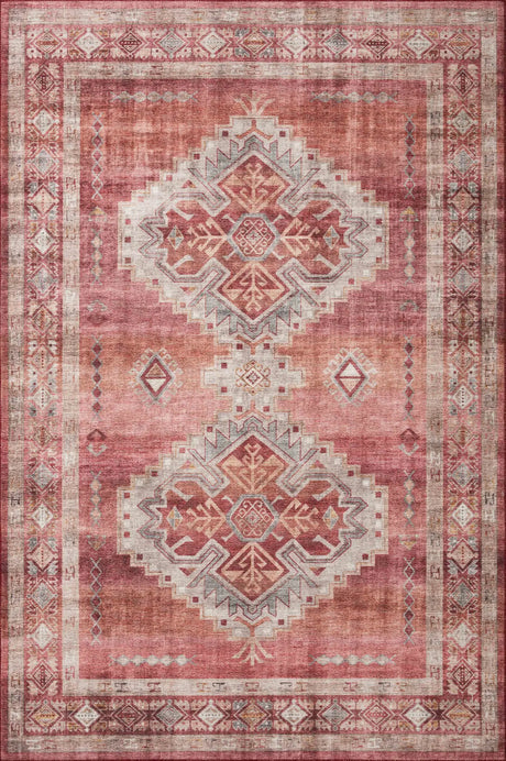 Loloi Heidi Hei-03 Sunset/Natural Rugs - main flat