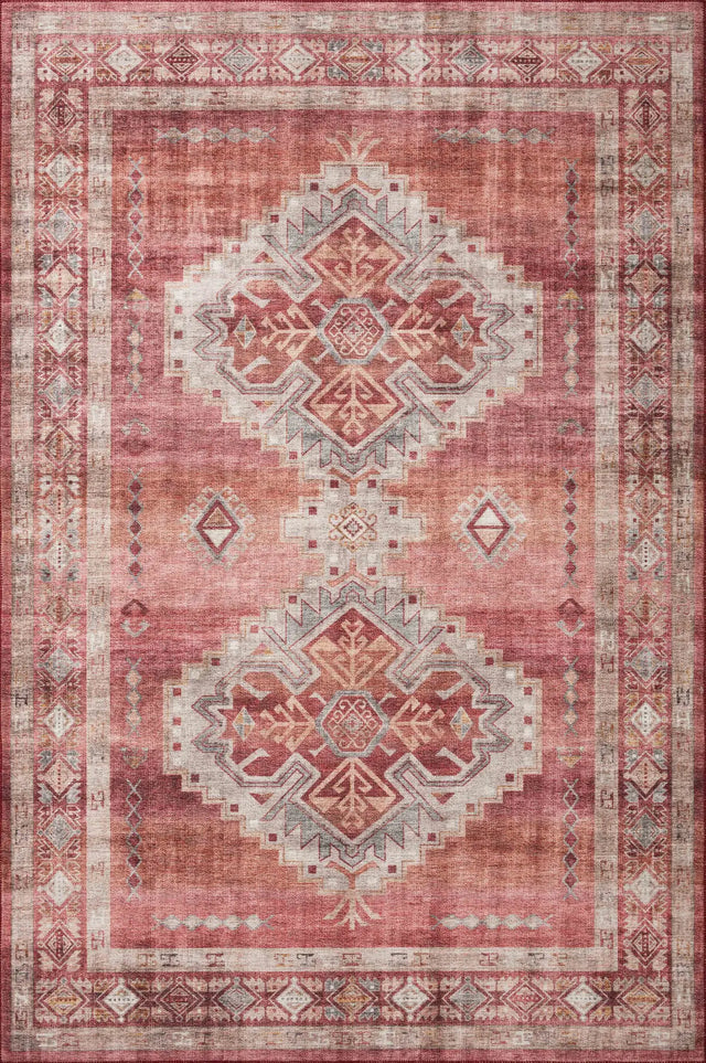 Loloi Heidi Hei-03 Sunset/Natural Rugs - main flat