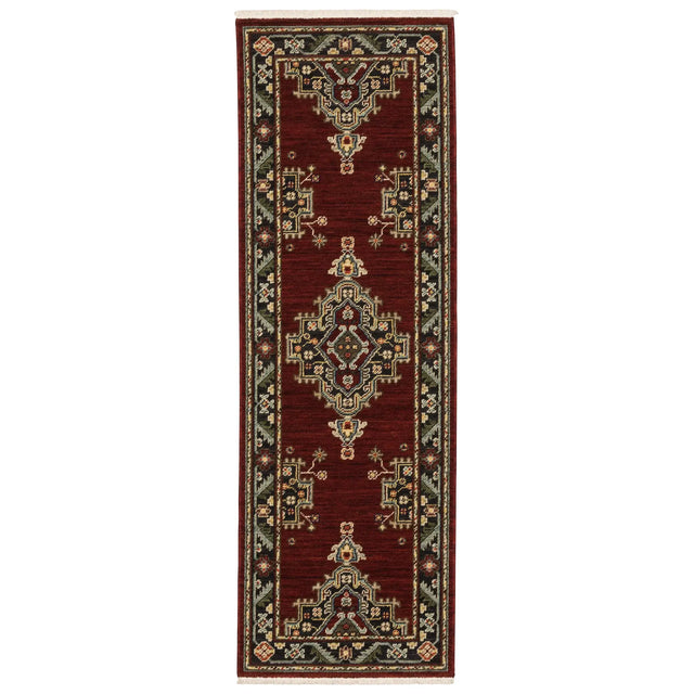 Oriental Weavers Sphinx Lilihan 092R6 Red/ Black Rugs - runner