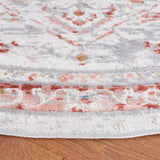 Safavieh Shivan 100 6'-7" x 6'-7" Rug in Ivory / Rust