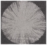 Safavieh Courtyard 6'-7" x 6'-7" Rug in Beige / Black
