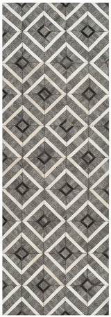 Safavieh Studio Leather 2'-3" x 7'-0" Rug in Ivory / Grey