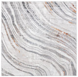 Safavieh Meadow 500 6'-7" x 6'-7" Rug in Light Grey / Black