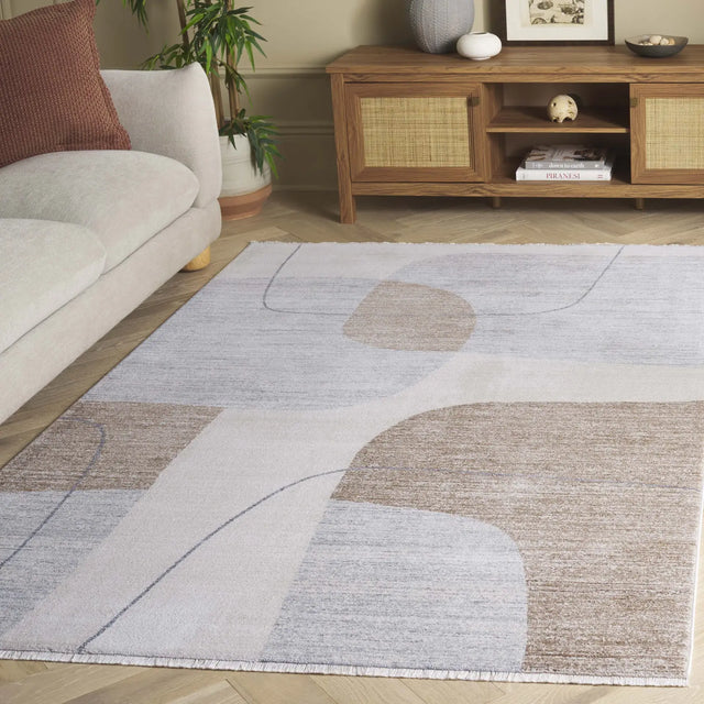 Safavieh Forum 500 5'-0" x 7'-0" Rug in Ivory / Grey Brown