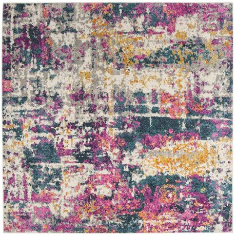 Safavieh Madison 6'-7" x 6'-7" Rug in Ivory / Blue