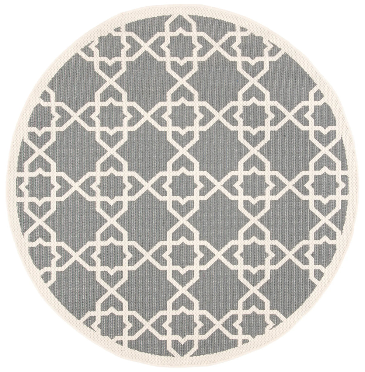 Safavieh Courtyard 5'-3" x 5'-3" Rug in Grey / Beige
