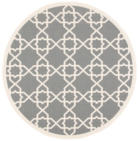 Safavieh Courtyard 5'-3" x 5'-3" Rug in Grey / Beige