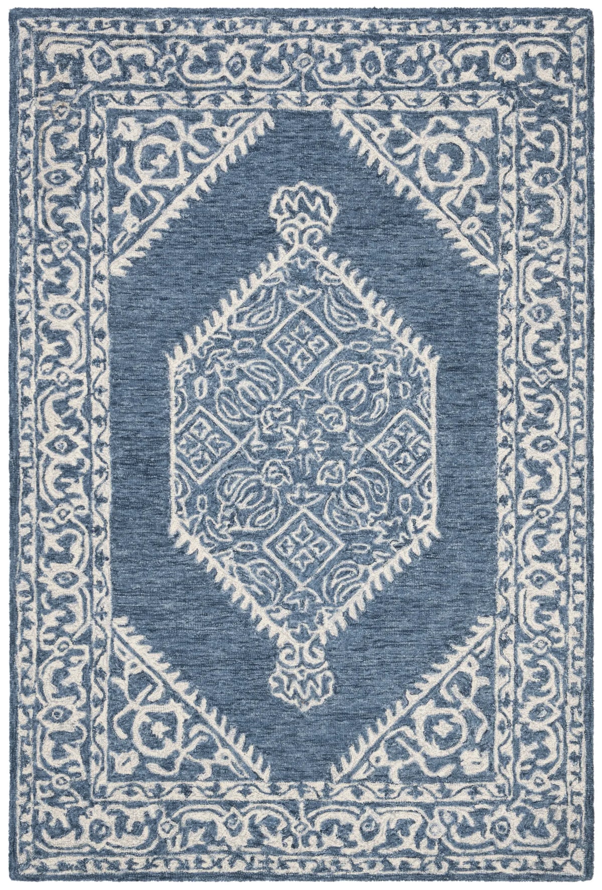 Safavieh Micro-Loop 4'-0" x 6'-0" Rug in Blue / Ivory