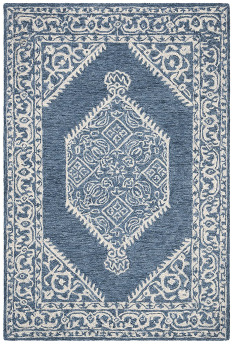 Safavieh Micro-Loop 4'-0" x 6'-0" Rug in Blue / Ivory