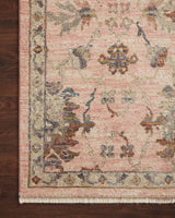 Loloi Giada Gia-03 Blush/Multi Rugs - corner on wood