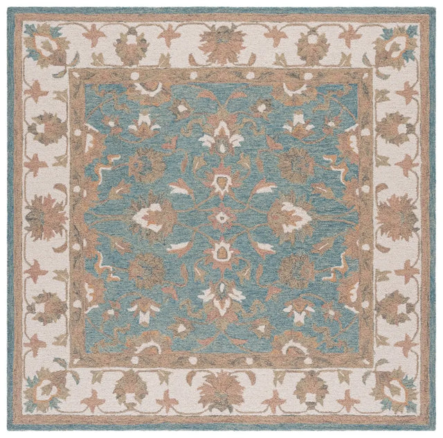 Safavieh Heritage 6'-0" x 6'-0" Rug in Light Blue / Ivory