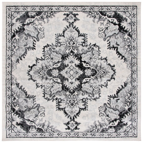 Safavieh Tulum 6'-7" x 6'-7" Rug in Ivory / Black