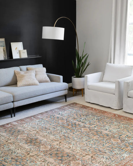 Loloi Layla Lay-04 Ocean / Rust Rugs - room scene 2