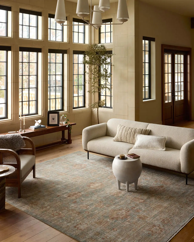 Loloi Heritage Her-06 Aqua/Terracotta Rug - room scene 1