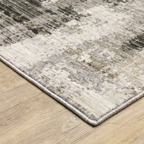 Oriental Weavers Sphinx Nebulous 4151N Grey/ Beige Rugs - corner detail