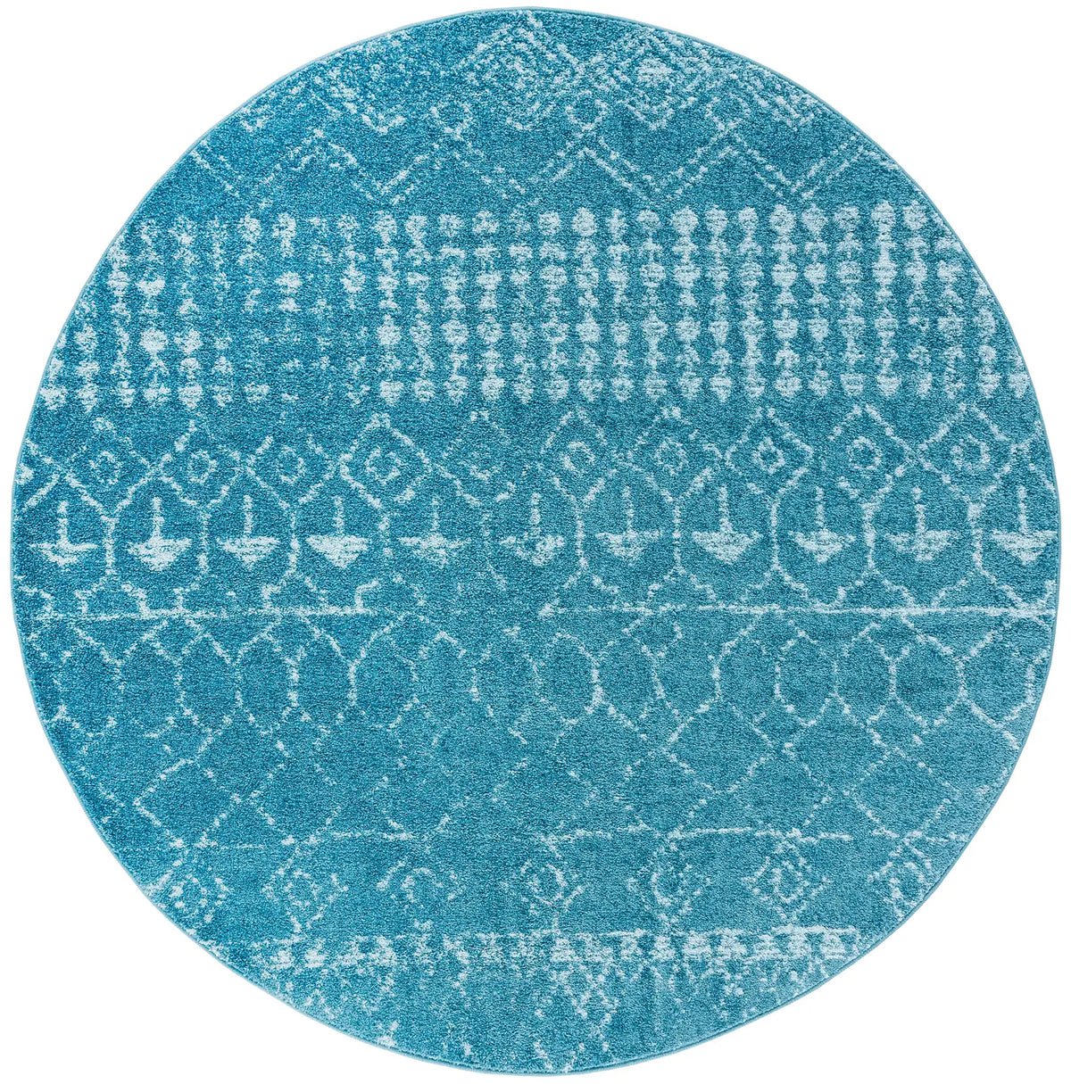 Safavieh Tulum 6'-7" x 6'-7" Rug in Turquoise / Blue