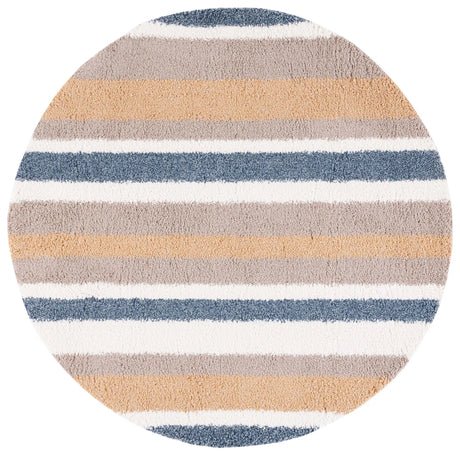 Safavieh Calico Shag 6'-7" x 6'-7" Rug in Taupe / Ivory