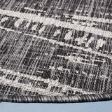 Safavieh Courtyard 6'-7" x 6'-7" Rug in Black / Ivory