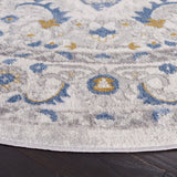 Safavieh Palma 6'-7" x 6'-7" Rug in Light Grey / Blue