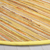 Safavieh Rag Rug 6'-0" x 6'-0" Rug in Yellow / Multi