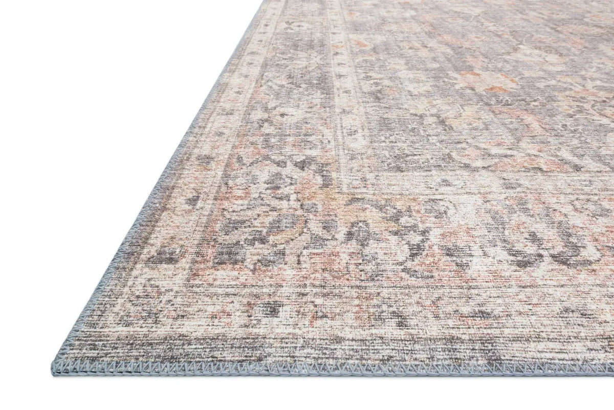 Loloi Skye Sky-01 Grey/Apricot Rugs - rug corner