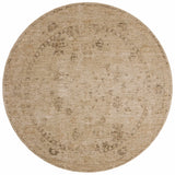 Loloi Willa WIA-08 Wheat / Natural Power Loomed Rug - round flat