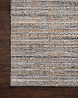 Loloi Jamie Jem-01 Natural/Slate Rug - corner on wood