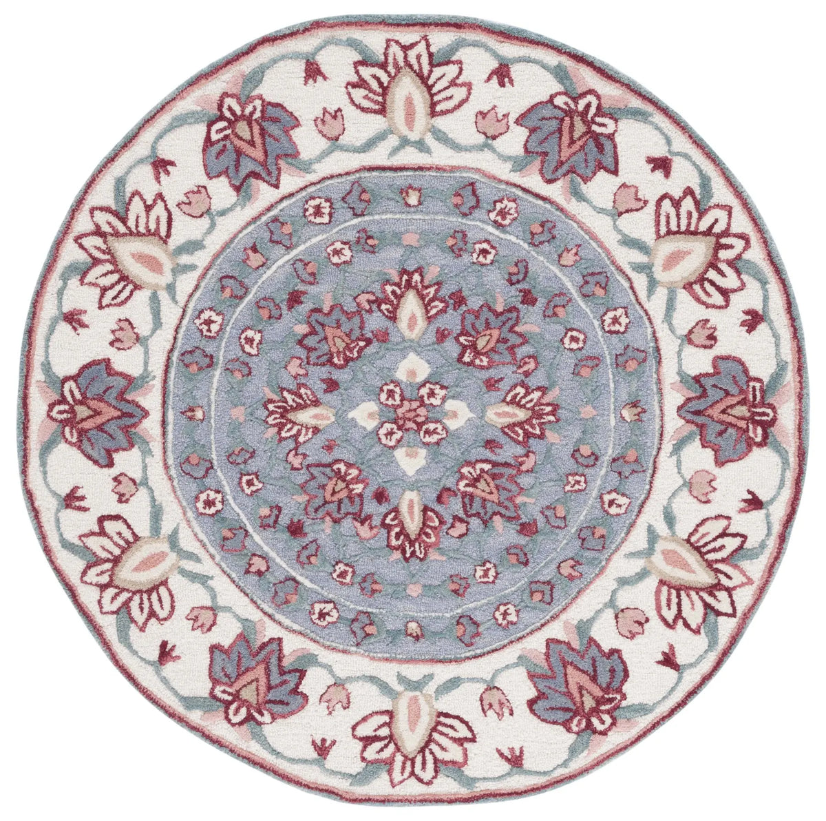 Safavieh Bellagio 5'-0" x 5'-0" Rug in Dark Grey / Ivory