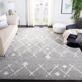 Safavieh Berber Shag 10'-0" x 14'-0" Rug in Light Grey / Cream