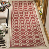 Safavieh Martha Stewart 2'-7" x 8'-2" Rug in Red / Creme