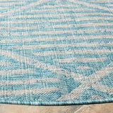 Safavieh Courtyard 6'-7" x 6'-7" Rug in Aqua / Grey
