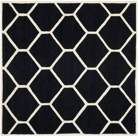 Safavieh Cambridge 6'-0" x 6'-0" Rug in Black / Ivory