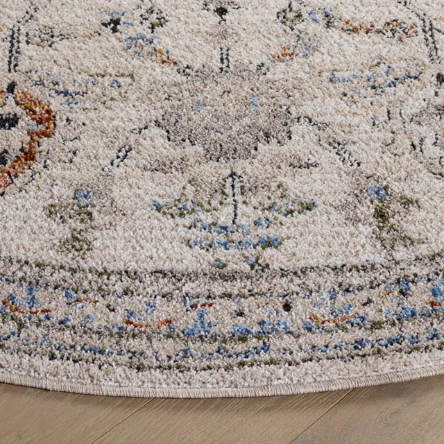 Safavieh Grove 6'-7" x 6'-7" Rug in Ivory / Rust Blue