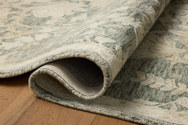 Loloi Lenore LNO-02 Lagoon / Wheat Rug - pile height