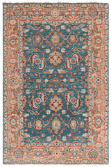 Safavieh Samarkand 6'-0" x 9'-0" Rug in Turquoise / Rust