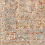 Chandra Wendi WEN-58102 Tan / Blue / Orange / Multi rug, close-up detail