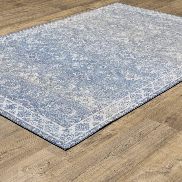 Oriental Weavers Sphinx Myers Park Myp04 Blue/ Ivory Rugs - angle detail